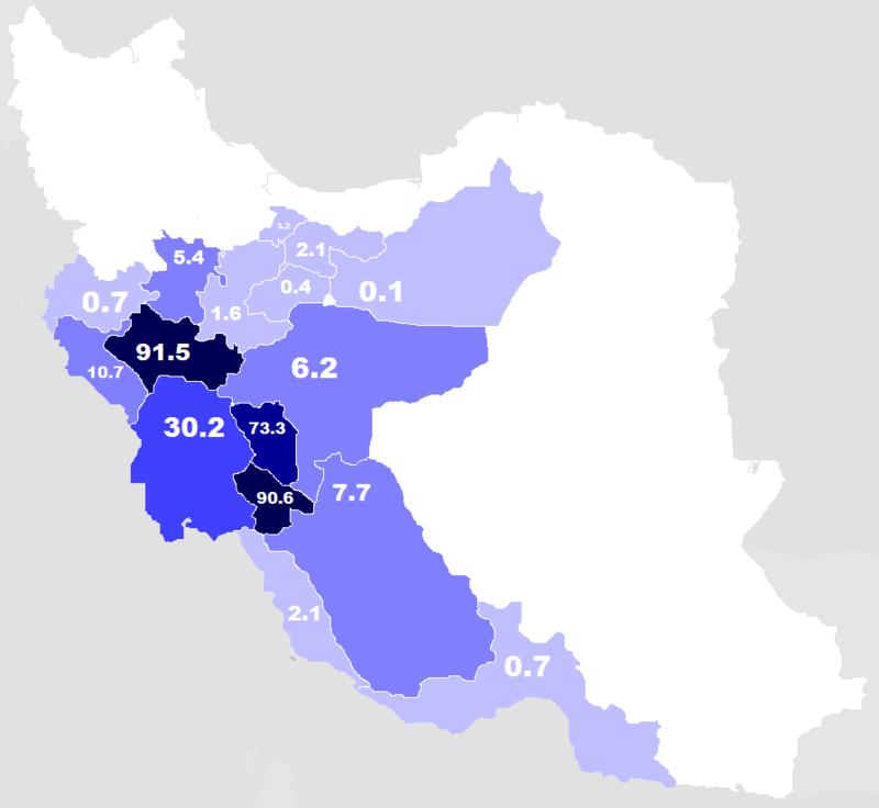 Lurs distribution in Iran